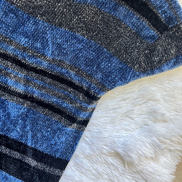 Y2K Velvet Knit Vtg Paraphrase Sweater Women’s Size S Striped Holiday Winter - Picture 14 of 15